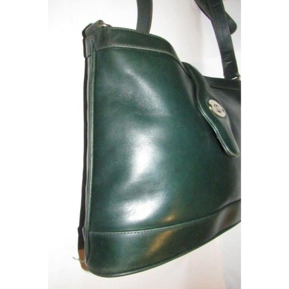 Gucci Britt Forest Green Gold Leather Shoulder Bag Bucket Style Satchel - Picture 8 of 11